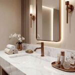 REA - Umyvadlová baterie Lungo Diamond Brush Copper REA-B9844