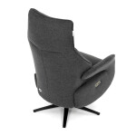 Relaxační křeslo, elektrické zabudované ovládání, šedá, látka, TV-B3973 GREY2