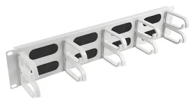 Lanberg Organizér kabelů typ B šedý / Organizér kabelů / 19" rack / 2U / 10 kovových držáků (AK-1204-S)