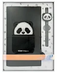 Nimmy Big Eyed Pet 2.0 Panda černá / Zápisník s perem / 2v1 / motiv panda (N-XDY-SZB-06)
