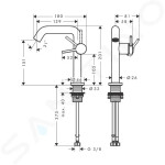 HANSGROHE - Tecturis S Umyvadlová baterie s výpustí Push-Open, CoolStart, EcoSmart, kartáčovaný bronz 73342140