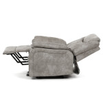 Polohovací křeslo, elektrické zabudované ovládání, šedá, látka vintage, TV-Q8668 GREY3