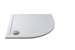 THOR Sprchová vanička litého mramoru, čtvrtkruh, R550 90x90x3 levý odpad