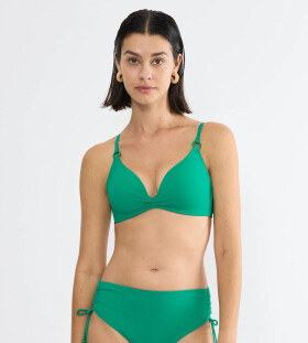 Mix & Match Summer – Vyztužený plavkový top se srdcovým výstřihem Triumph PALM GREEN 38C
