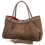 Módní dámská kožená kabelka na rameno Eris, tmavě hnědá