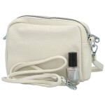 Stylová dámská mini koženková crossbody kabelka Fehmi, krémová