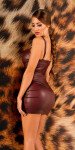 Sexy Koucla WetLlook PartyMinidress barva BORDEAUX velikost Einheitsgroesse