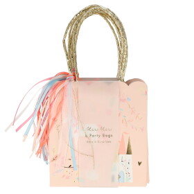 Meri Meri Dárková taška Princess Party - set 8 ks, růžová barva, zlatá barva, papír