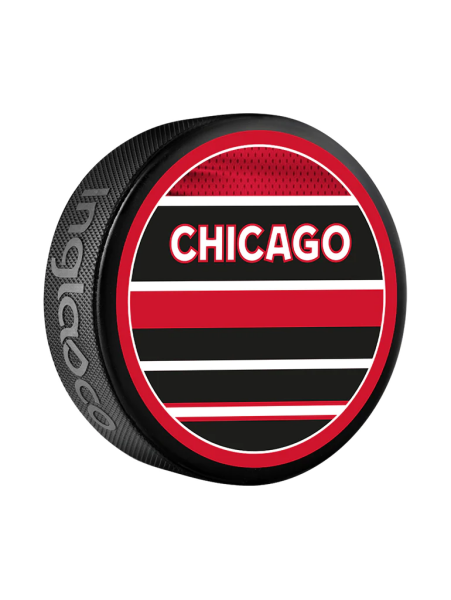 Inglasco / Sherwood Puk Chicago Blackhawks Reverse Retro Jersey 2022 Souvenir Collector Hockey Puck