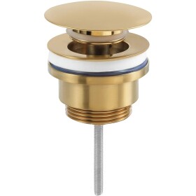 CERANO Umyvadlová výpusť - 5/4“ click-clack - univerzální - zlatá kartáčovaná
