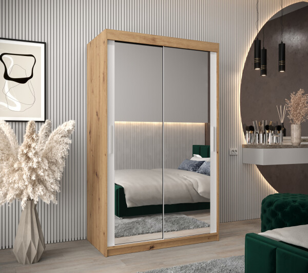 Šatní skříň Abi T3 Barva korpusu: Dub artisan, Rozměry: 120 cm, Dveře: Bílá