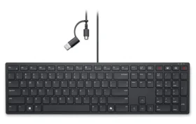 DELL KB525C černá / drátová klávesnice / USB-A + USB-C / US Layout (580-BBSX)