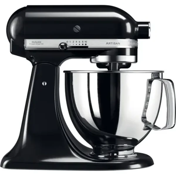 KitchenAid 5KSM125EOB černá / Kuchyňský robot Artisan / 300 W / 4,8L / 10 rychlostí (5KSM125EOB)