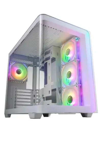 Fortron FSP M580-WA bílá / Skříň / Midi Tower / ATX bez zdroje / 4x ARGB / průhledná bočnice (POC0000255)
