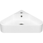 CERANO - Umývátko keramické Ava - závěsné rohové - bílá lesklá - 56x34 CER-680378