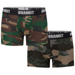 Brandit Boxerky Boxershorts Logo [sada 2 ks] woodland + darkcamo 3XL