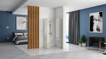 REA/S - Sprchový kout DIAMOND 90x90 BRUSH GOLD Se sprchovou vaničkou Diamond KPL-K6506