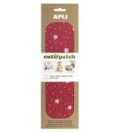 APLI Cut&Patch papír 30 x 50 cm - Hvězdy na červeném 3 ks