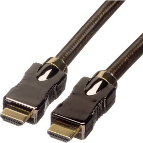 Roline HDMI kabel Zástrčka HDMI-A, Zástrčka HDMI-A 1.00 m černá 11.04.5680 4K UHD, dvoužilový stíněný HDMI kabel