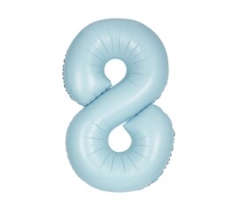Balónek narozeniny číslo 8 světle modrý 86 cm Balónek narozeniny číslo 8 světle modrý 86 cm