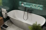 Vanová baterie SAT B-Way bez sprchového setu 150 mm černá matná SATBSBW222 SATBSBW222