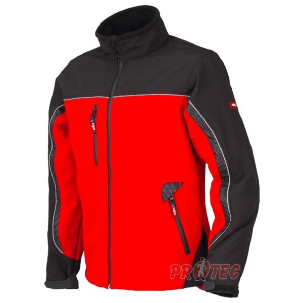 ISSA - Industrial Starter Bunda RED SHELL softshell 04516 ISS vel. L DOPRODEJ
