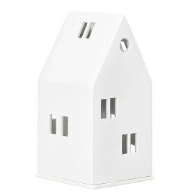 Räder Porcelánový svícen domeček Gable Roof, bílá barva, porcelán