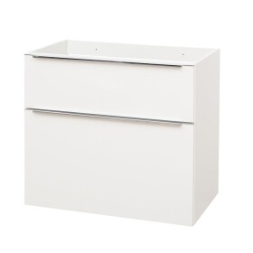 Mereo Mailo, koupelnová skříňka 80cm, bílá, elox AL madlo CN511SN