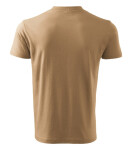 V-neck tričko unisex písková XL