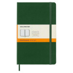 Zápisník Moleskine - tvrdé desky, L, linkovaný - tm. zelený