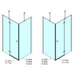 POLYSAN - FORTIS obdélníkový sprchový kout 800x900 L varianta FL1080LFL3590