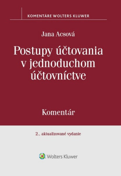 Postupy účtovania v jednoduchom účtovníctve - Jana Acsová