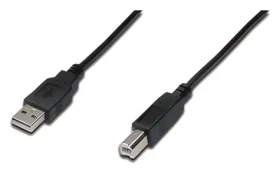 Digitus USB 2.0 kabel A-B černý 5 m / PC kabel USB / A(M) - B(M) / stíněný (AK-300105-050-S)