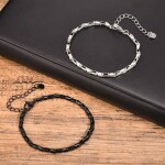 Pánský ocelový náramek Eugen Black - chirurgická ocel, Černá 18 cm + 5 cm (prodloužení)