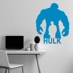 Samolepka Hulk silueta Barva: šedá, Velikost: 100 x 121 cm