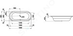 Laufen - Thallium Ocelová vana 1800x800 mm, bílá H2250800000401