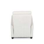 TV a relaxační křeslo, manuální polohování push back, potah manšestrová béžová látka