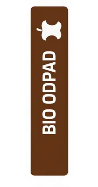 ALDA Samolepka pro odpadkový koš TITAN Bio hnědá / Samolepka / 17 x 95 cm