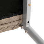 Židle jídelní, béžová látka, šedé kovové nohy