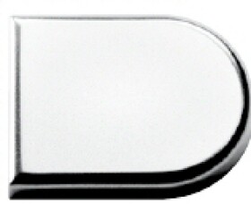 Hettich závěs na sklo, krytka "D" matný nikl (105384)