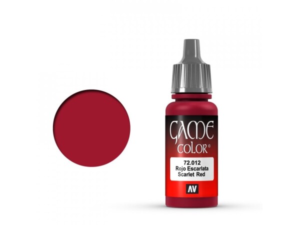 Vallejo Game Color 72012 Scarlet Red 18 ml