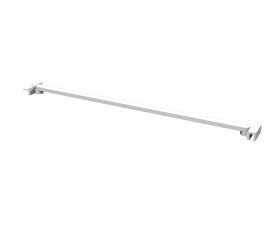 Erga Paris, rohová vzpěra pro sprchové zástěny o tloušťce skla 6/8/10 mm, délka 60cm, bílá matná, ERG-V02-PARIS-BAR60-WH