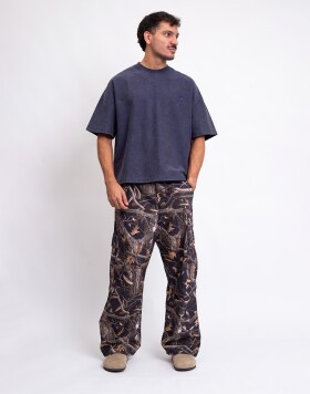 Carhartt WIP Osborn Cargo Pant Camo Feather Tree, Black rinsed S