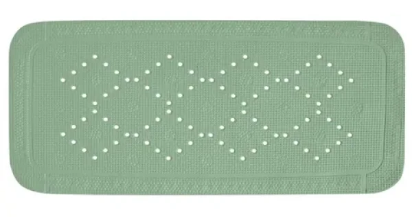 Spirella ALASKA bazalkově zelená / Protiskluzová podložka do vany / PVC / 91 x 36 cm