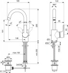 IDEAL STANDARD - Connect Blue Umyvadlová baterie s otočným výtokem a výpustí, chrom B0112AA
