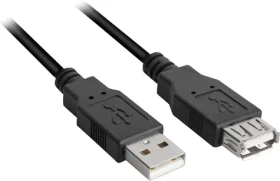 Sharkoon černá / Prodlužovací kabel / USB 2.0 A-A / 2 m (4044951015412)