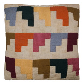 House Doctor Prošívaný povlak na polštář Block Multi 50 × 50 cm, multi barva, textil