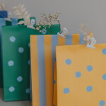 Eulenschnitt Papírový sáček Stripes and Dots 21 × 15 cm – set 6 ks, multi barva, papír