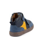Chlapecké celoroční kožené kotníkové barefoot boty LOOP HIGH-TOPS DARK BLUE Froddo G2110157 - 25