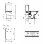 IDEAL STANDARD - i.Life A WC kombi mísa RL+, Rimless, bílá T472101